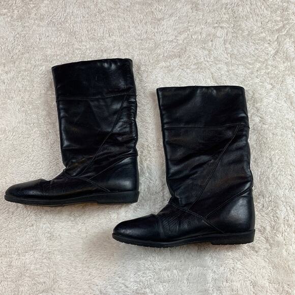 Vintage Barbo fleece lined black boots, size 8 - made in Canada - Picture 1 of 8